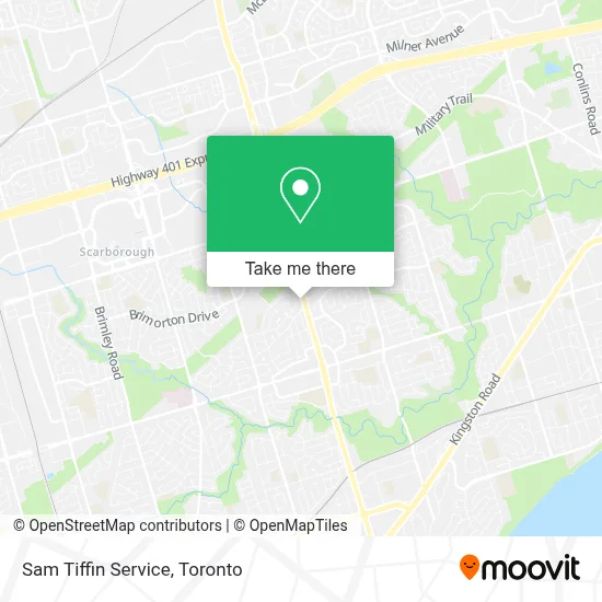 Sam Tiffin Service map