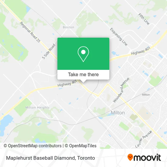 Maplehurst Baseball Diamond map