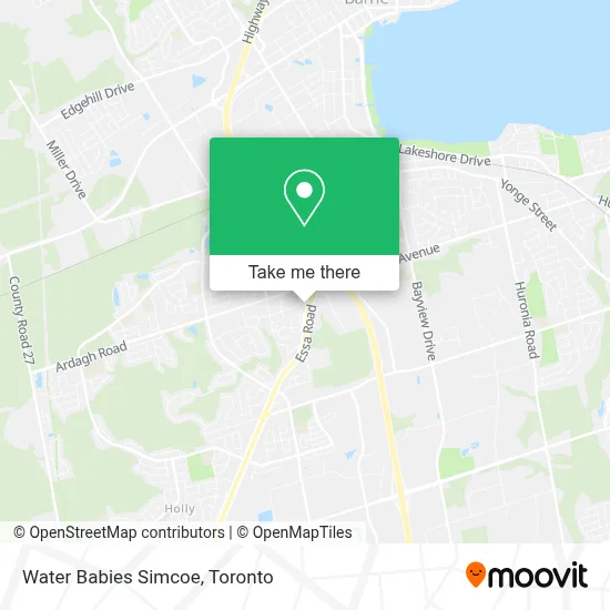 Water Babies Simcoe map