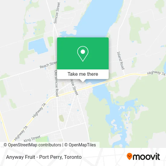 Anyway Fruit - Port Perry map