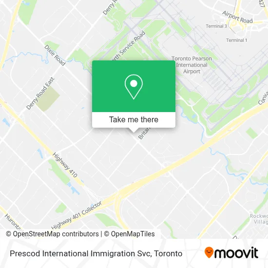 Prescod International Immigration Svc map