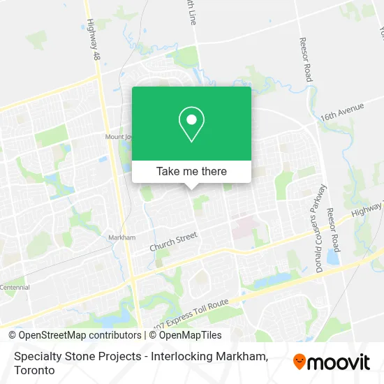 Specialty Stone Projects - Interlocking Markham map