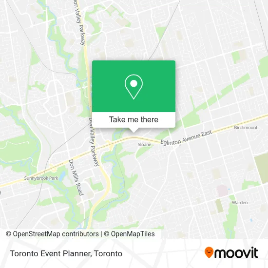 Toronto Event Planner map