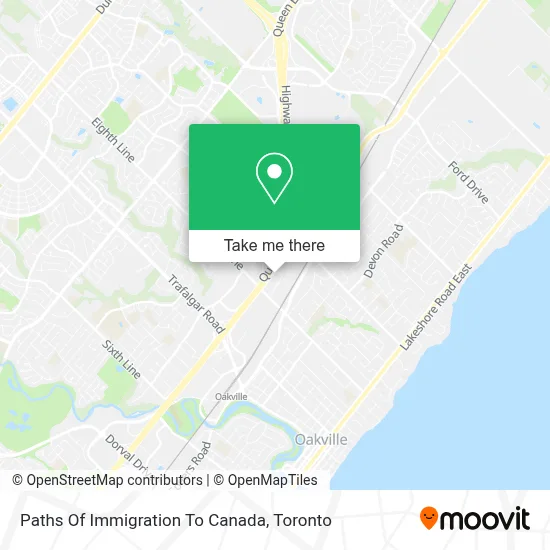 Paths Of Immigration To Canada map