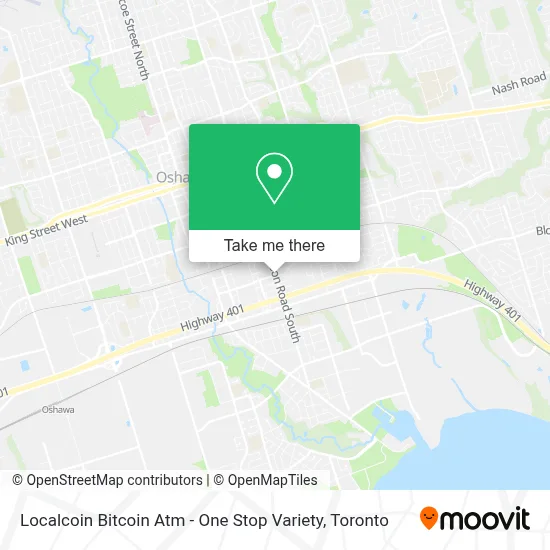 Localcoin Bitcoin Atm - One Stop Variety map