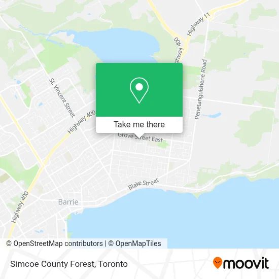 Simcoe County Forest map