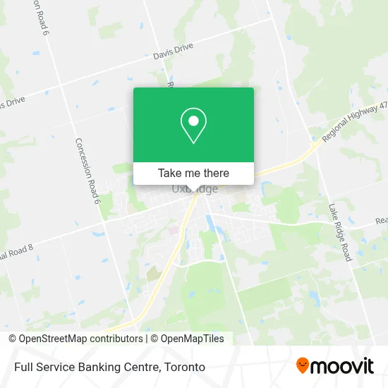 Full Service Banking Centre map