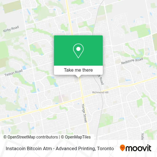 Instacoin Bitcoin Atm - Advanced Printing map
