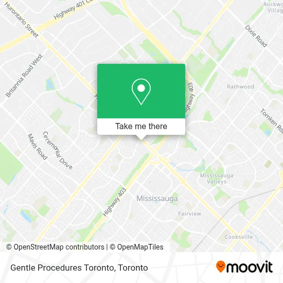 Gentle Procedures Toronto map