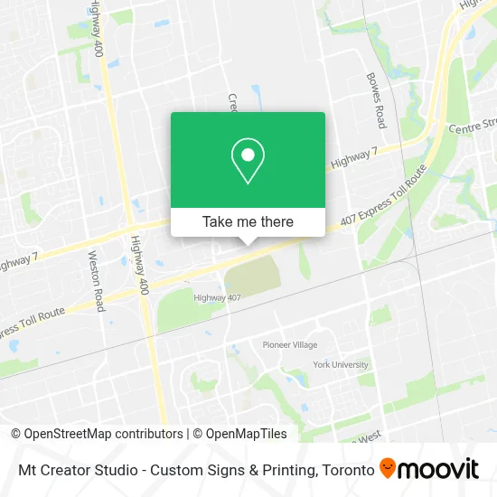 Mt Creator Studio - Custom Signs & Printing map