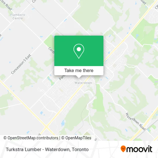 Turkstra Lumber - Waterdown map