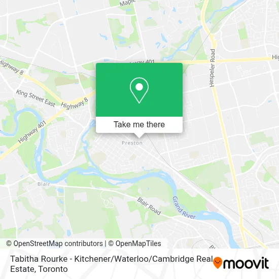 Tabitha Rourke - Kitchener / Waterloo / Cambridge Real Estate map