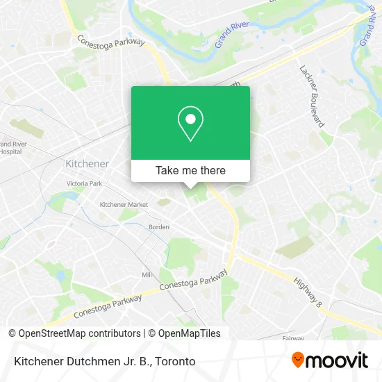 Kitchener Dutchmen Jr. B. map