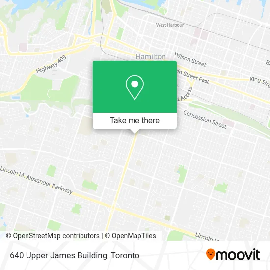 640 Upper James Building map