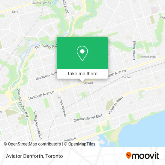 Aviator Danforth map