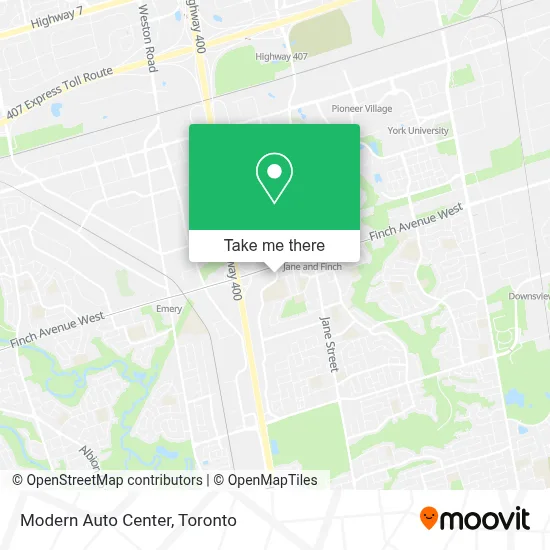 Modern Auto Center map