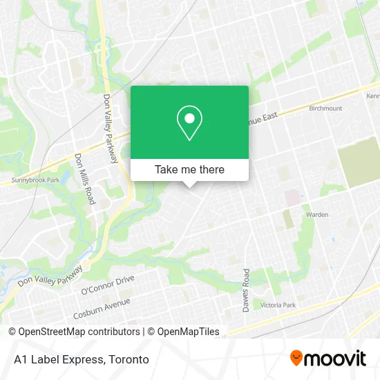 A1 Label Express map