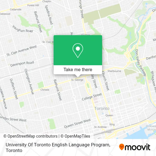 University Of Toronto English Language Program map
