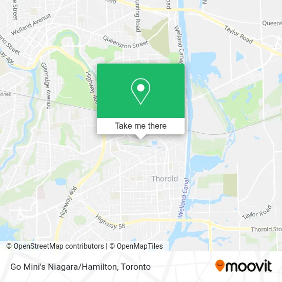Go Mini's Niagara/Hamilton map