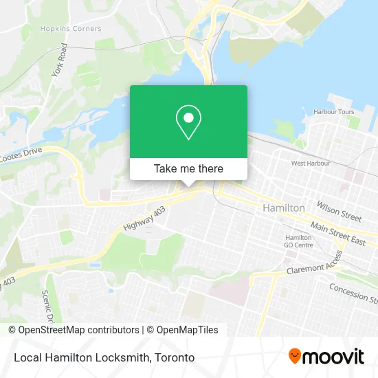 Local Hamilton Locksmith map