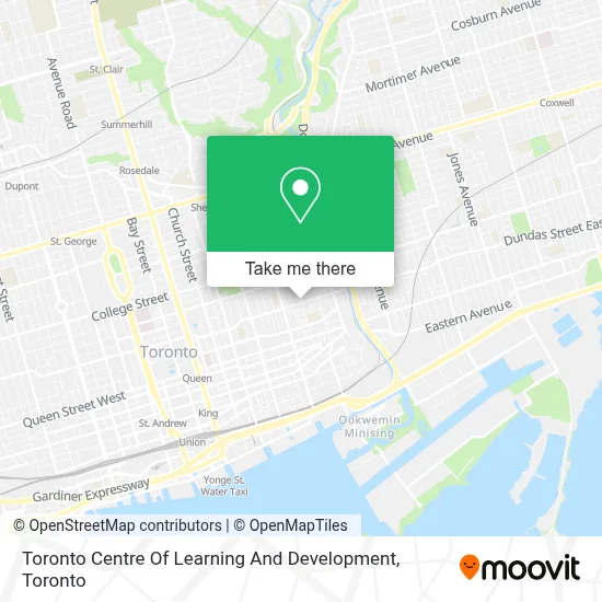 Toronto Centre Of Learning And Development map