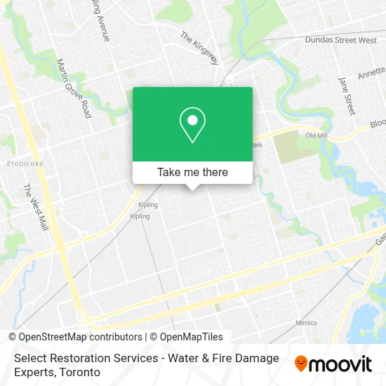 Select Restoration Services - Water & Fire Damage Experts map