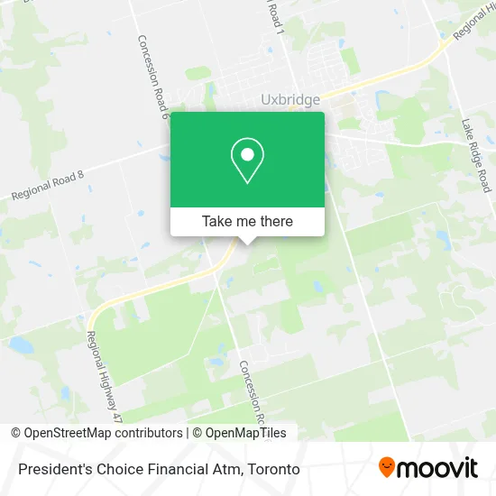 President's Choice Financial Atm map