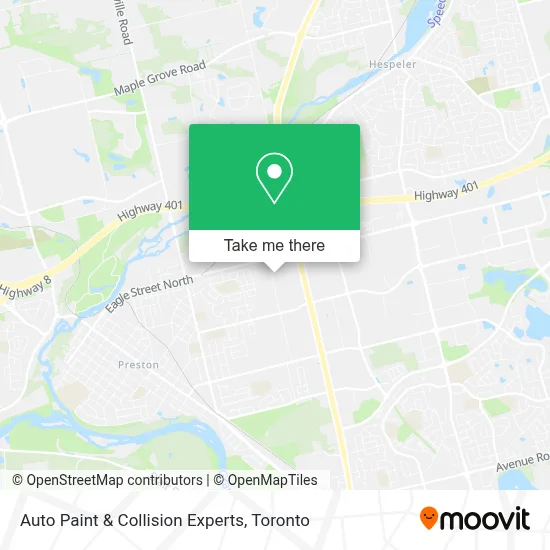 Auto Paint & Collision Experts map
