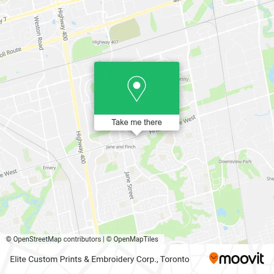 Elite Custom Prints & Embroidery Corp. map