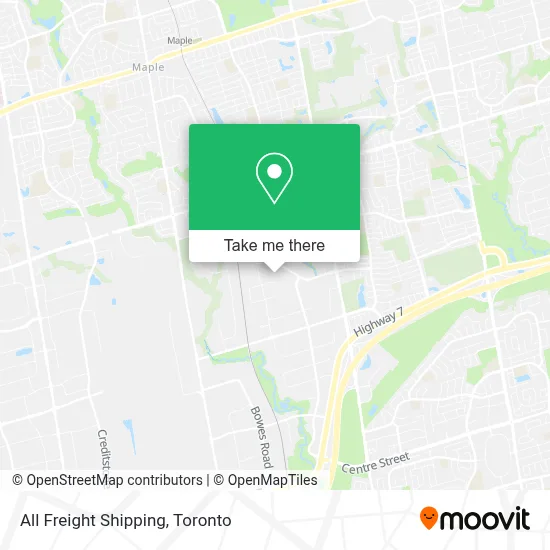 All Freight Shipping map