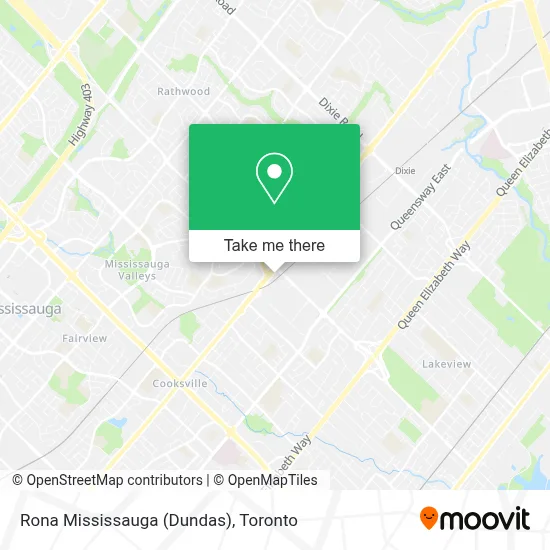 Rona Mississauga (Dundas) map