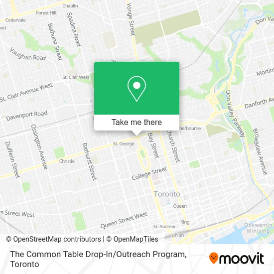 The Common Table Drop-In / Outreach Program map