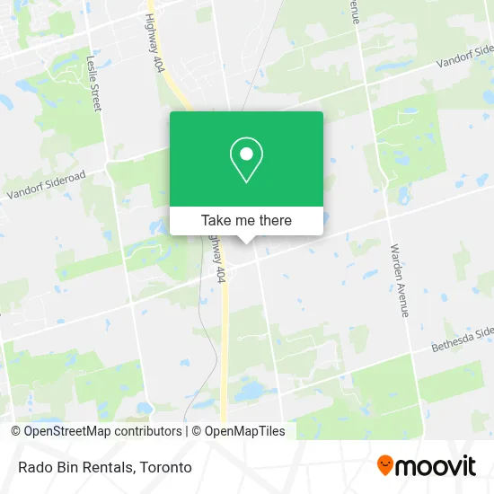 Rado Bin Rentals map
