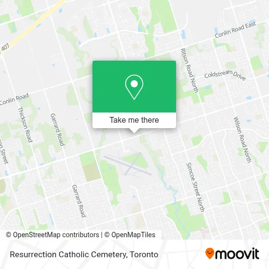 Resurrection Catholic Cemetery map