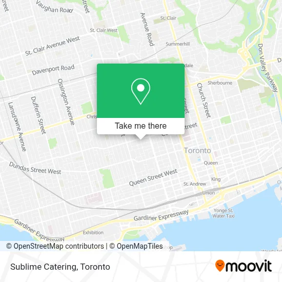 Sublime Catering map