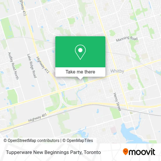 Tupperware New Beginnings Party map