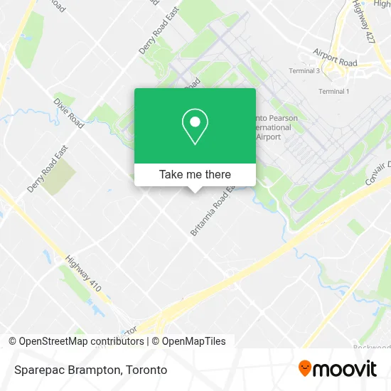 Sparepac Brampton map