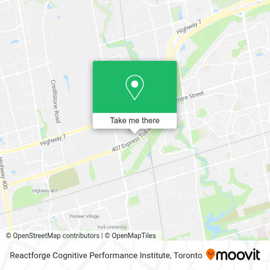 Reactforge Cognitive Performance Institute map