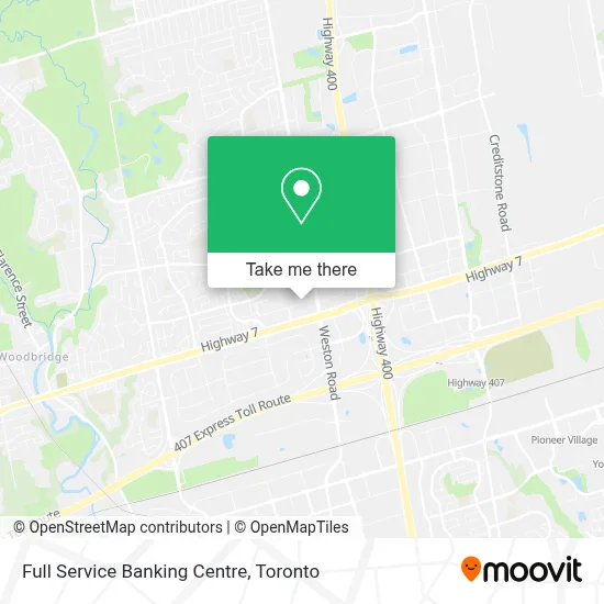 Full Service Banking Centre map