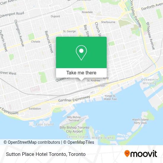 Sutton Place Hotel Toronto map