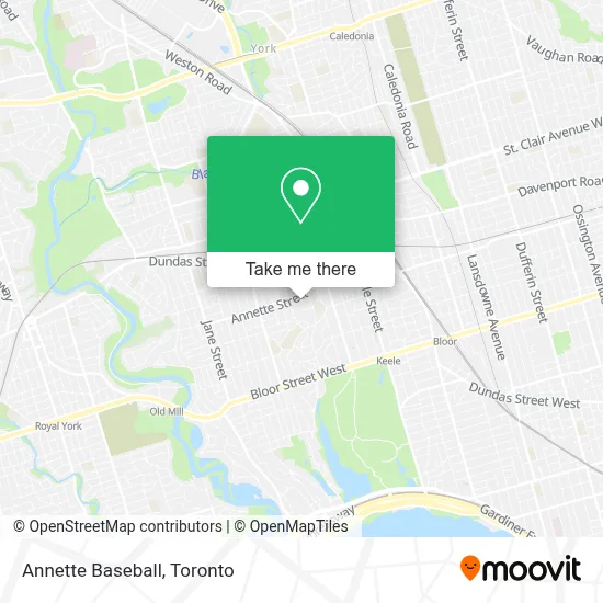 Annette Baseball map