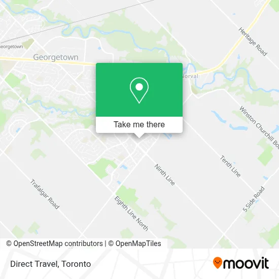 Direct Travel map
