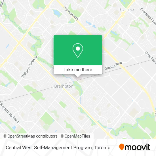 Central West Self-Management Program map