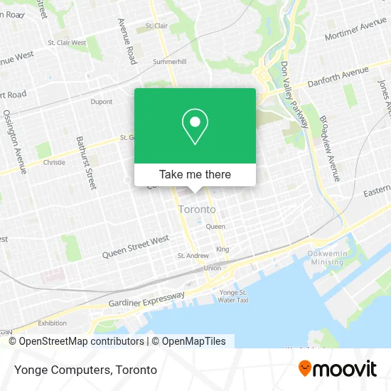 Yonge Computers map