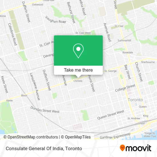 Consulate General Of India map