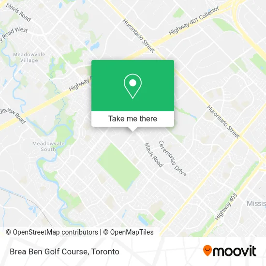Brea Ben Golf Course map