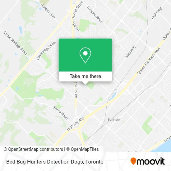 Bed Bug Hunters Detection Dogs map