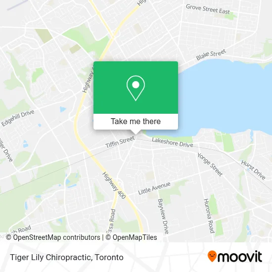 Tiger Lily Chiropractic map