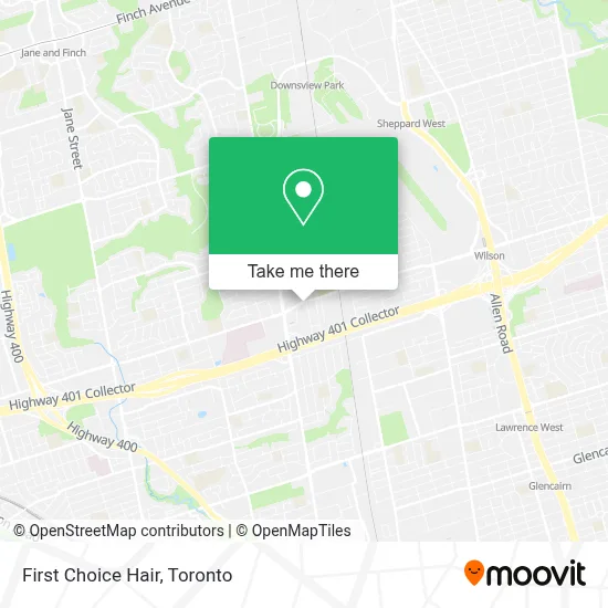 First Choice Hair map