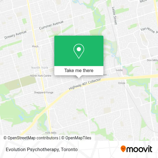 Evolution Psychotherapy map